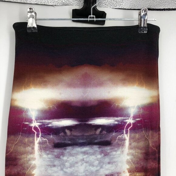 McQ by Alexander McQueen Lightning Knee  length Tube Skirt Size XS - Picture 12 of 15